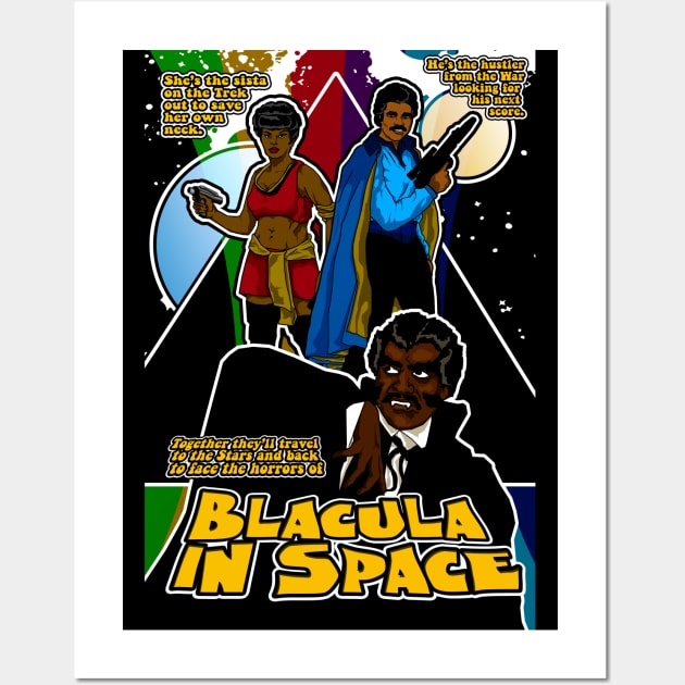 Spaceploitation Cinema: Blacula in Space Wall Art by annadrewthat